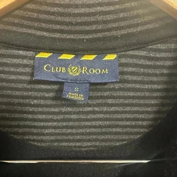 Club Room Black 1/4 Zip Up Sweater - Picture 3 of 4
